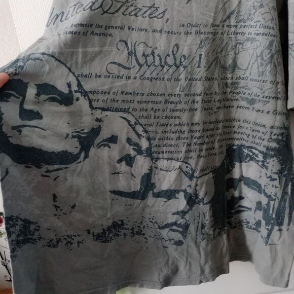 We The People Constitution Mount Rushmore‎ T-shirt XXL Gray Patriotic USA - Picture 2 of 4